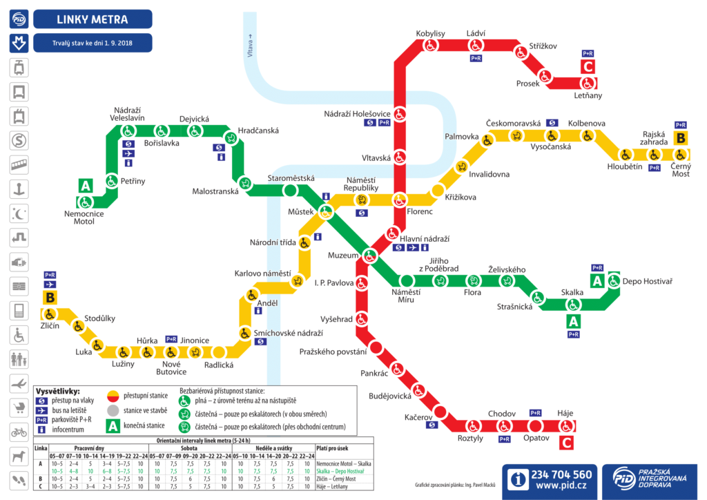 Kde Naj T V Praze Levn Ubytov N A Jak Tam Funguje Doprava   Mapa Metro Linky 1024x724 